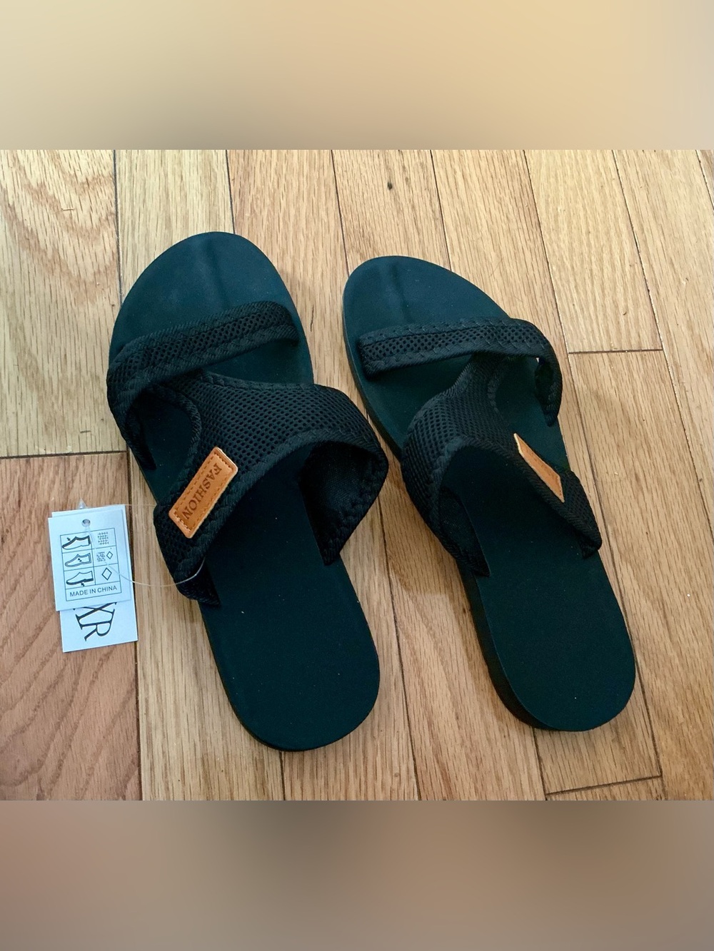 Black Sandals EU 38 - 7 1/2 women. NWT DP
